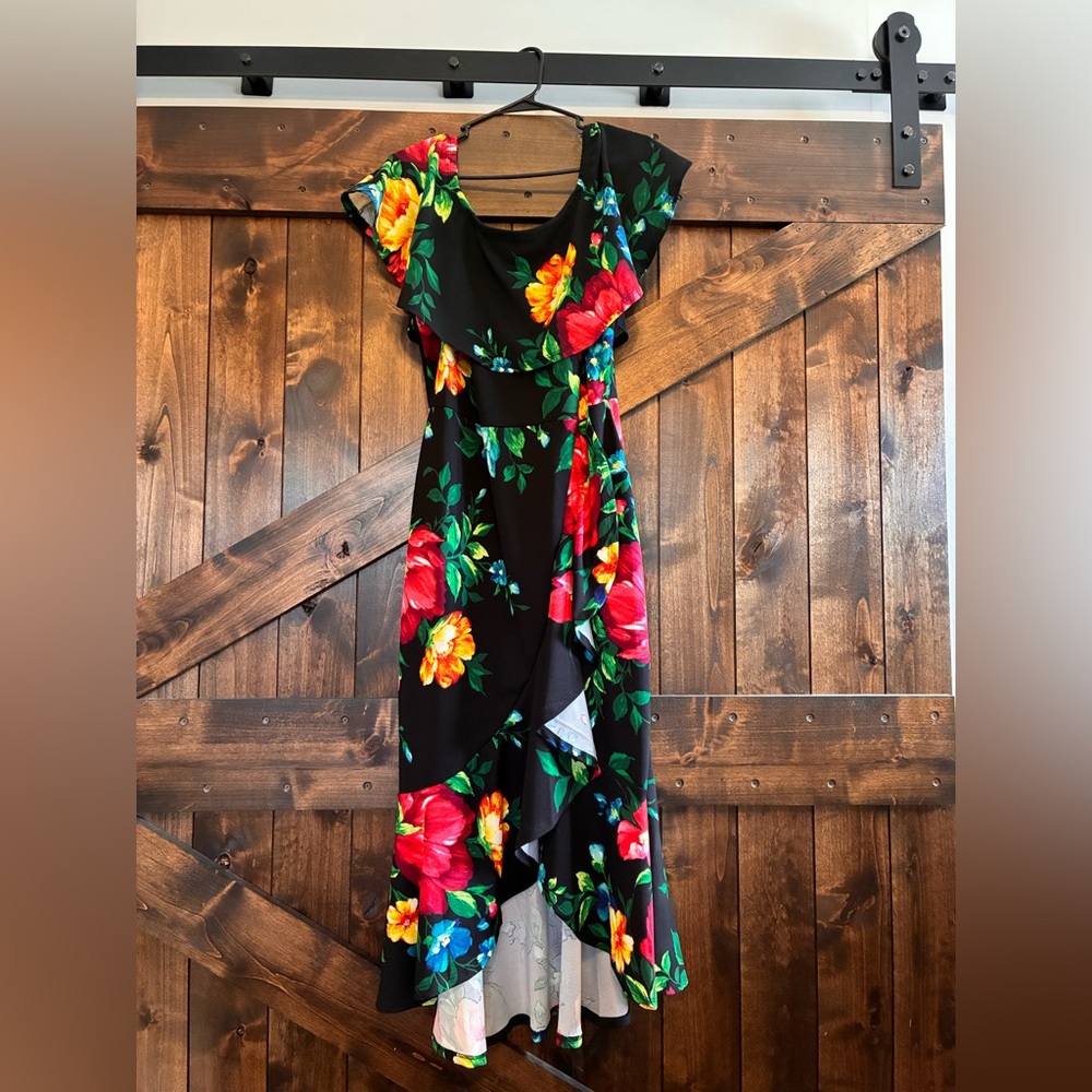 Floral Black Dress